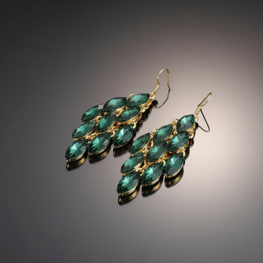 The Genevieve Cascading Crystal Chandelier Earrings