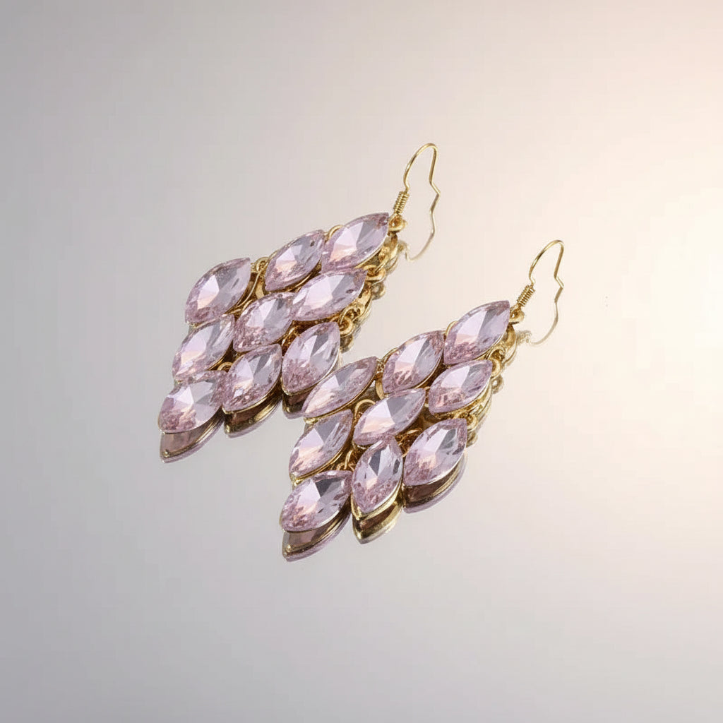The Genevieve Cascading Crystal Chandelier Earrings