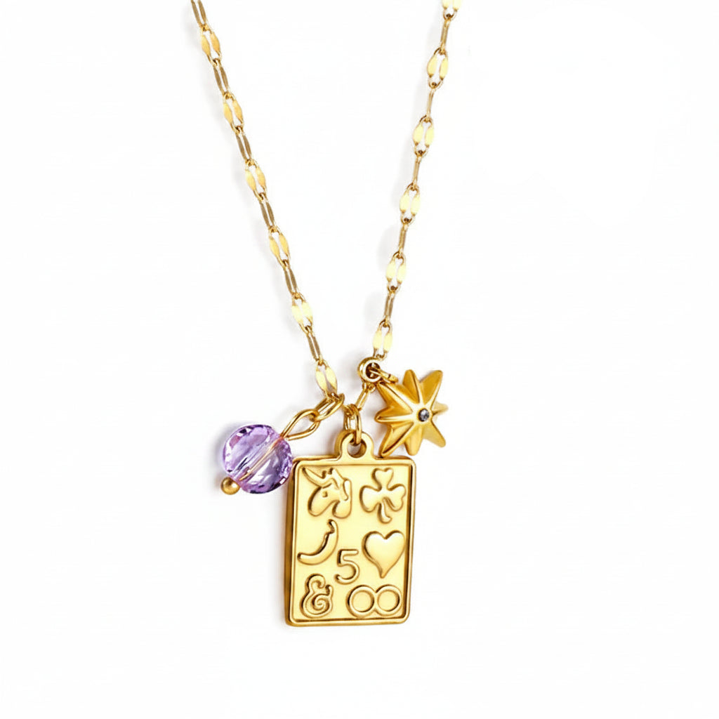 The Soleil Geometric Sunburst Statement Necklace