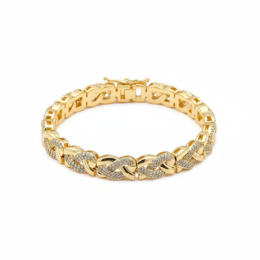 The Heirloom Iced Mariner & Braided Chain Stack