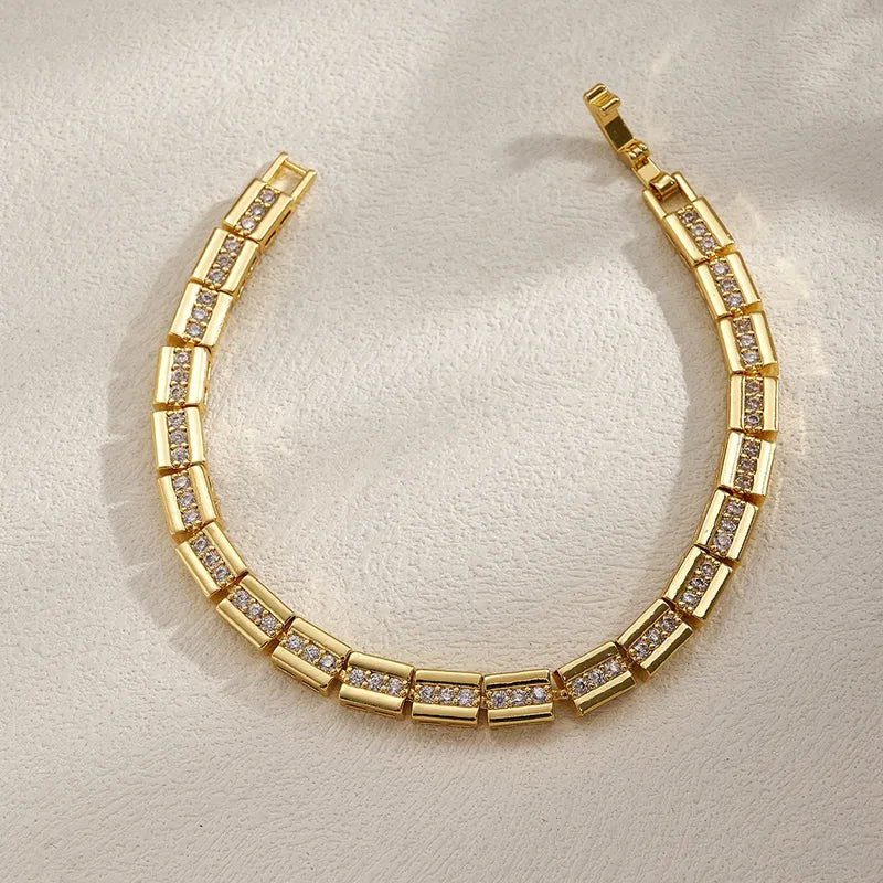 The Venetian Pave Geometric Statement Bracelet
