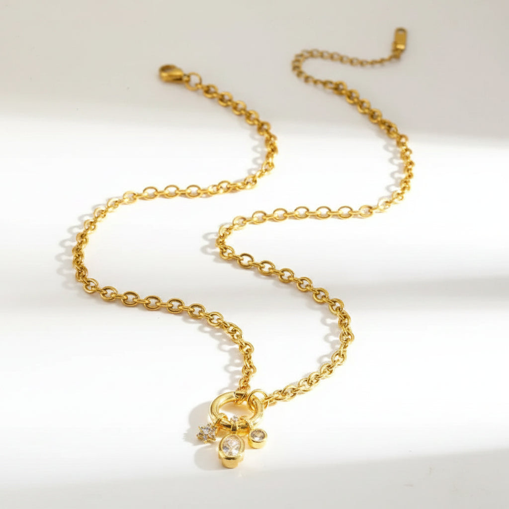 The Tarot Celestial Charm Tarnish-Free Collier