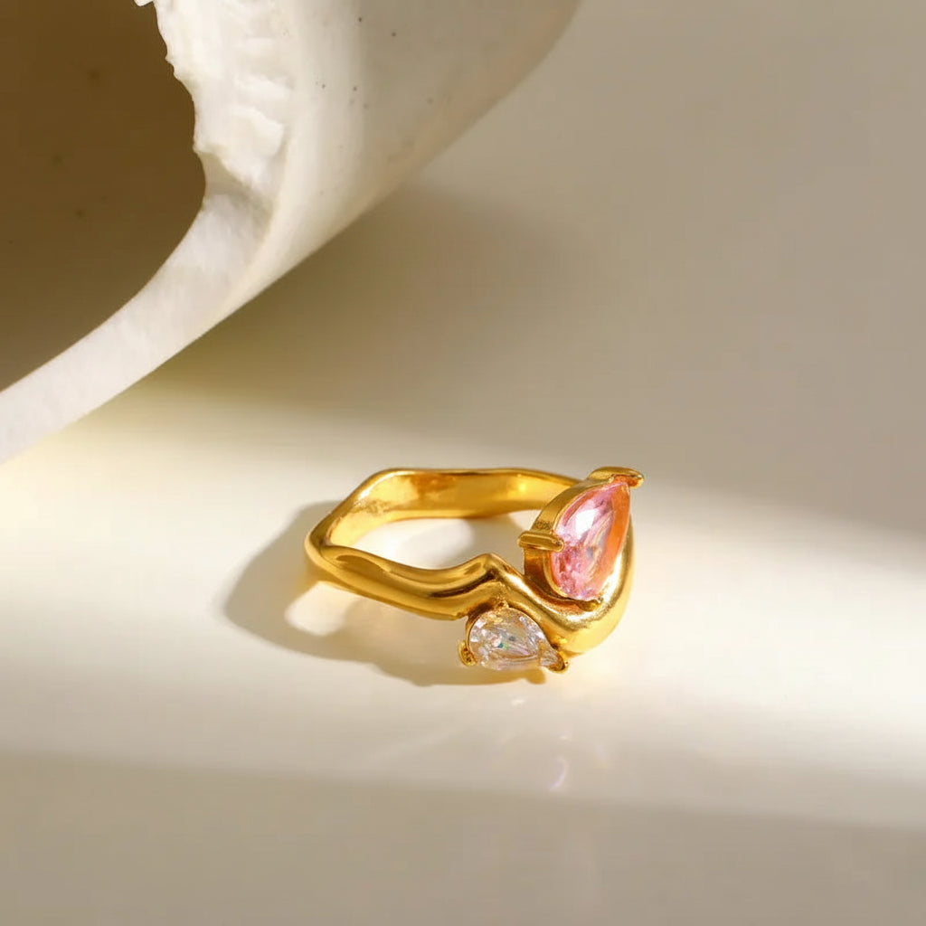 The Cleo Waterproof 18K Gold Sleek Serpent Wrap Ring