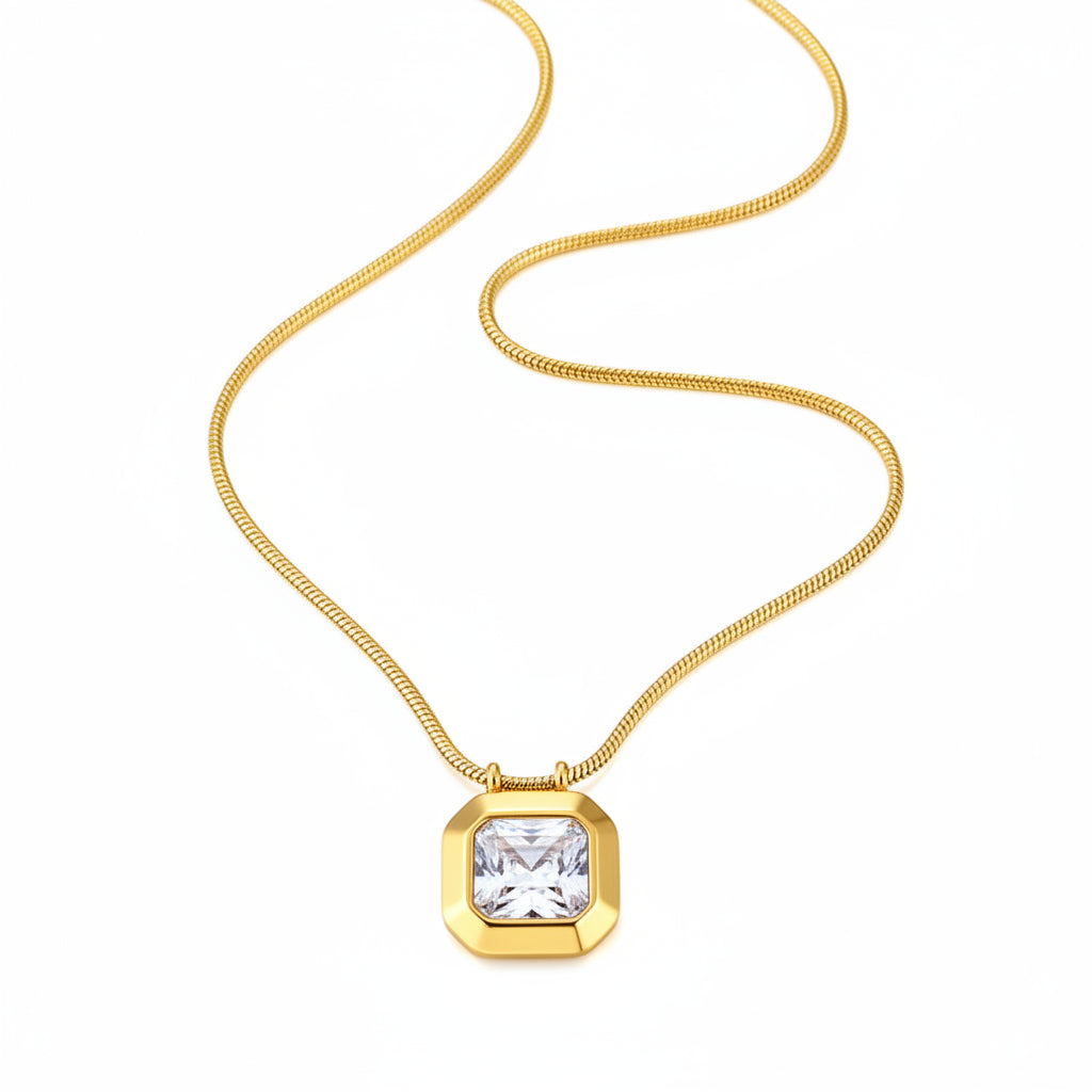 The Soleil Geometric Sunburst Statement Necklace