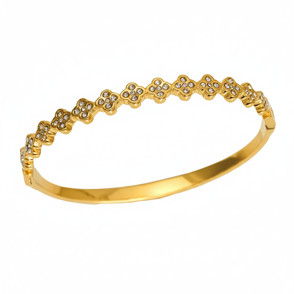 The Amour Bamboo Bangle | 18K Gold Plated