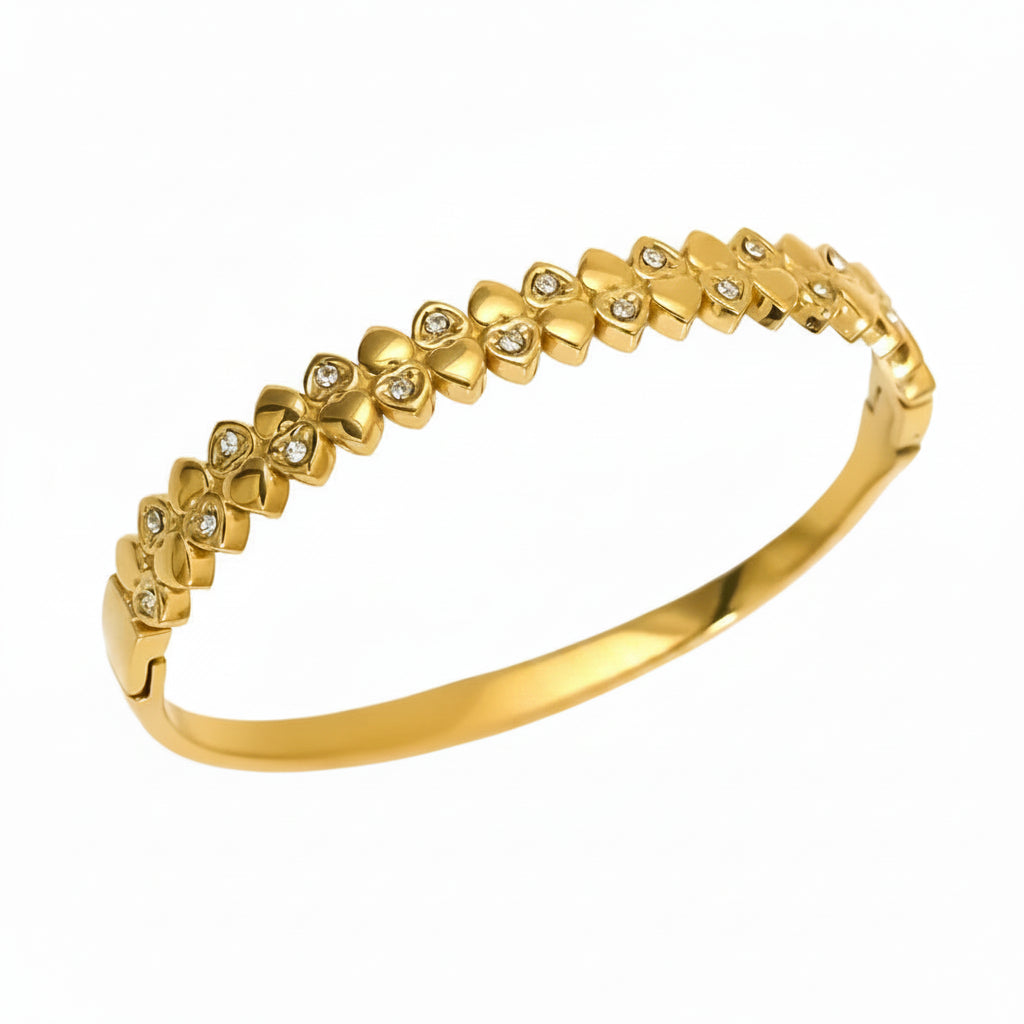 The Amour Bamboo Bangle | 18K Gold Plated