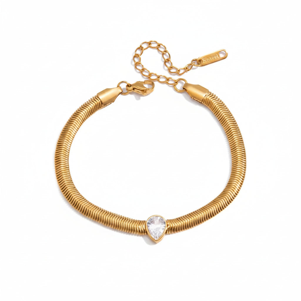 The Laurent Life-Proof PVD Coated Sleek Herringbone Cuff