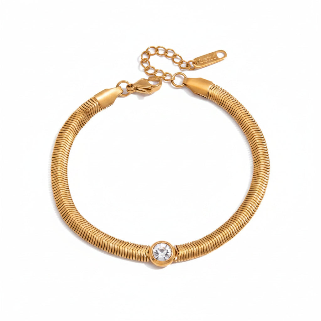 The Laurent Life-Proof PVD Coated Sleek Herringbone Cuff