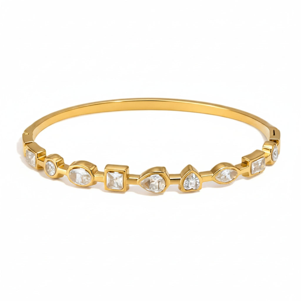 Riviera Candy-Toned Non-Tarnish Zircon Mosaic Cuff