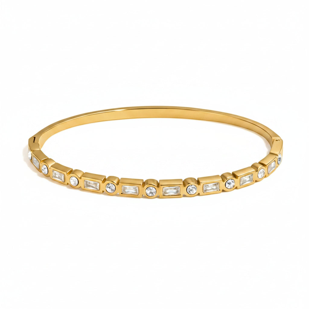 Riviera Candy-Toned Non-Tarnish Zircon Mosaic Cuff