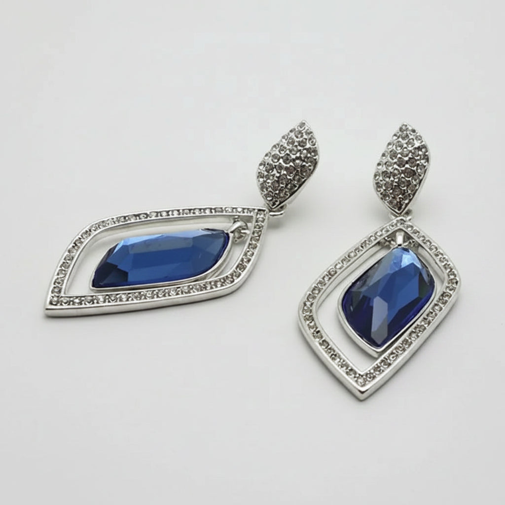 The Sovereign Geometric Crystal Statement Earrings