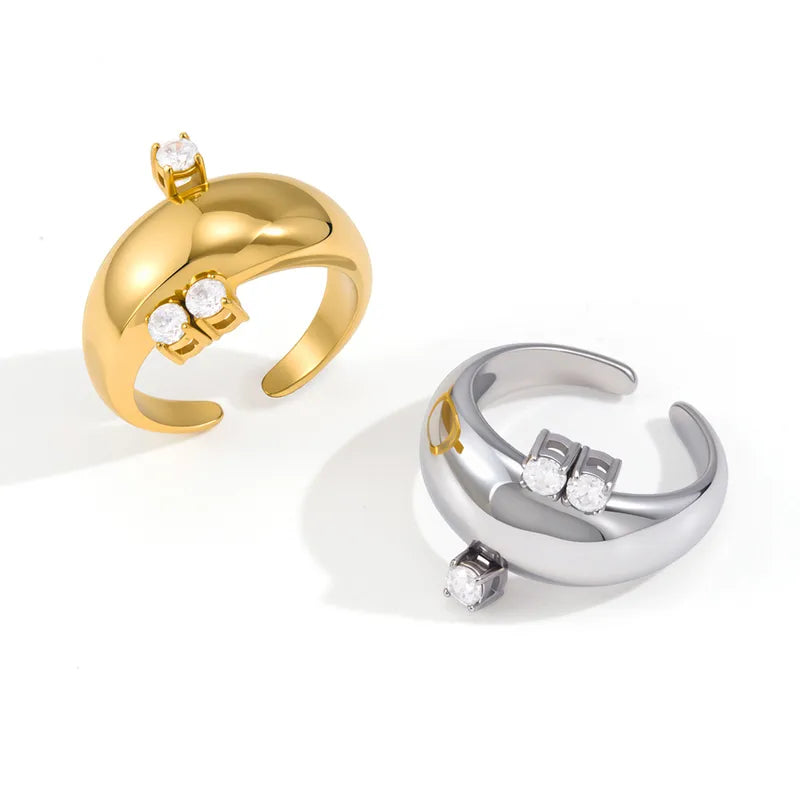 The Freya Hypoallergenic Abstract Round Statement Dome Ring