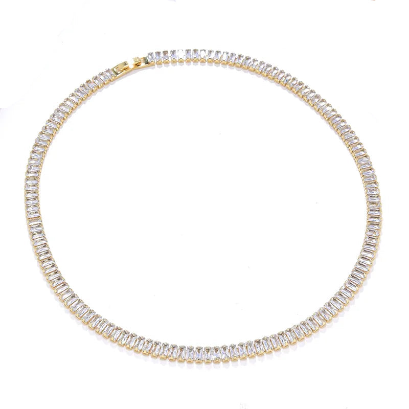 The Celine Geometric Ice Collar Necklace