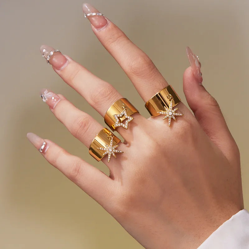 The Talia Waterproof 18K Gold Multi-Layer Emerald-Cut Ring