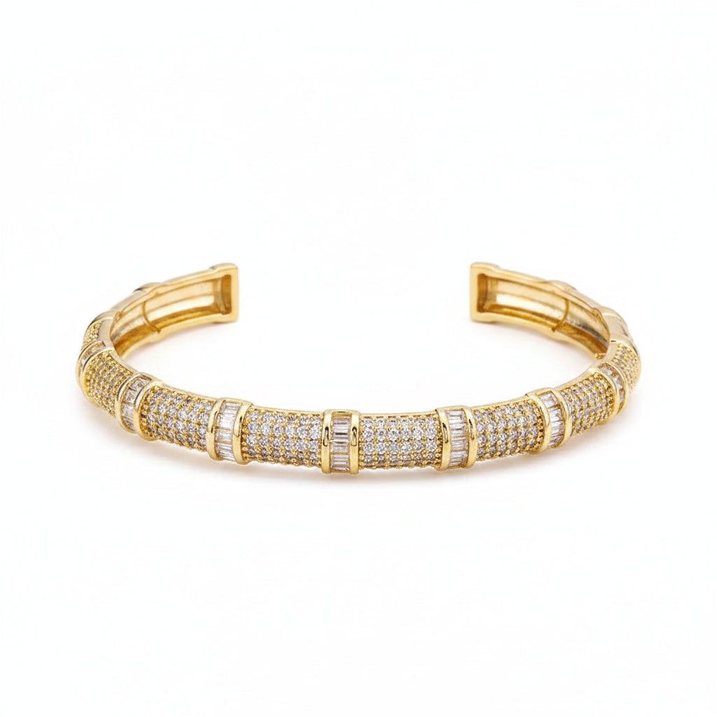 The Starry Night Iced-Out baguette and Pavé Cuff