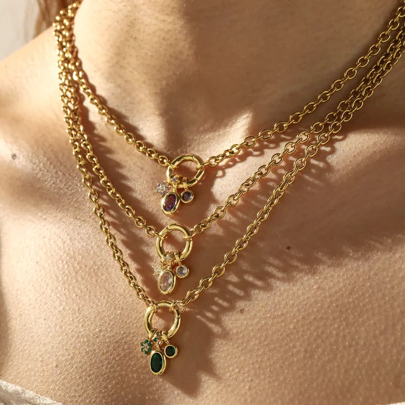 The Tarot Celestial Charm Tarnish-Free Collier