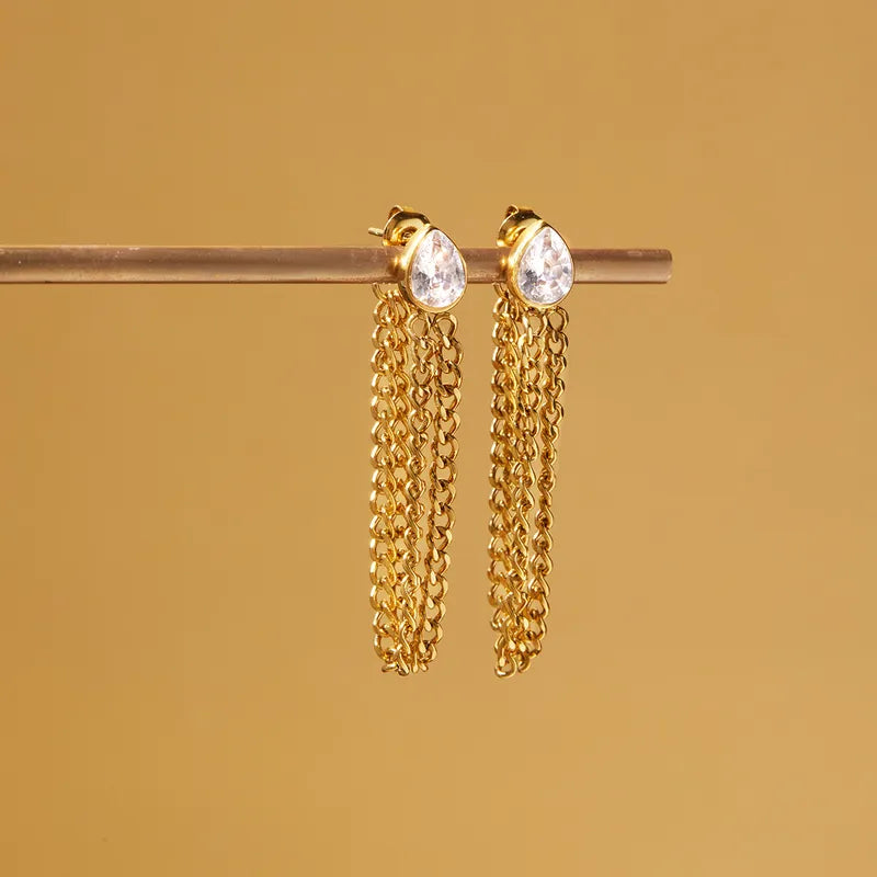 Stainless Steel Front-to-Back Draping Tassel Drops