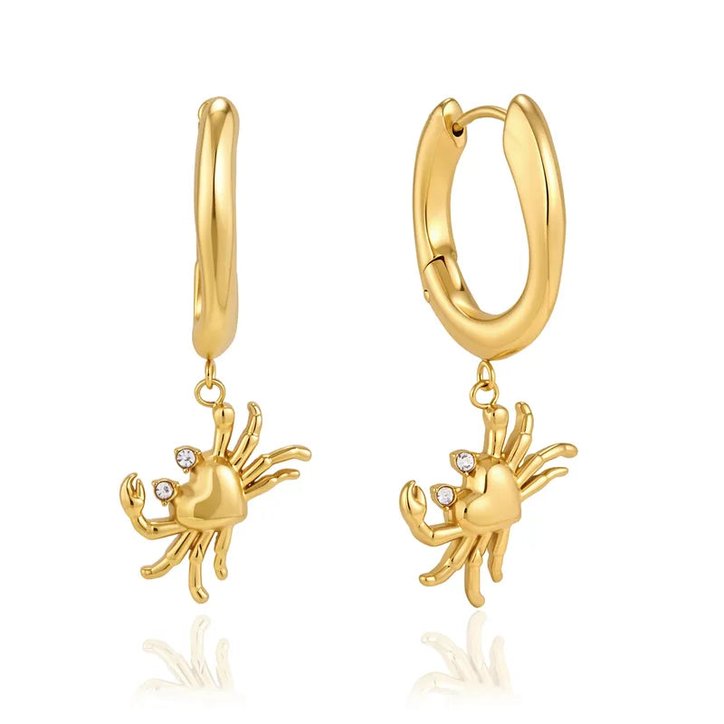 The Cancer Zodiac Sparkling Crustacean Earrings
