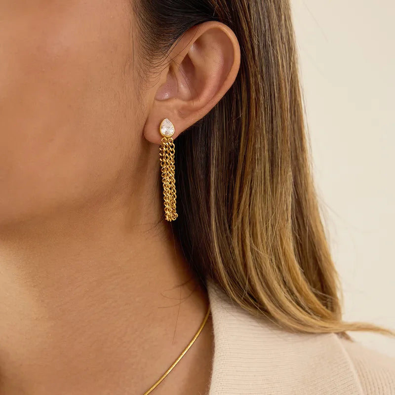 Tarnish-Free Stainless Steel Front-to-Back Draping Tassel Drops