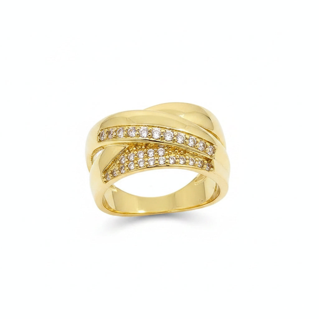 The Ritz Tiered Lattice Micro-Pavé Cocktail Band