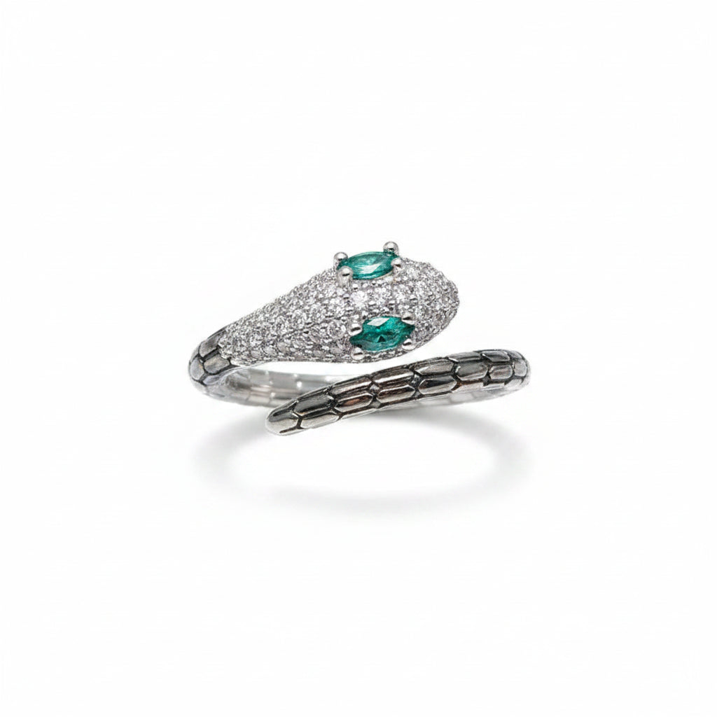 Serpentine Micro-Pavé Platinum Adjustable Band