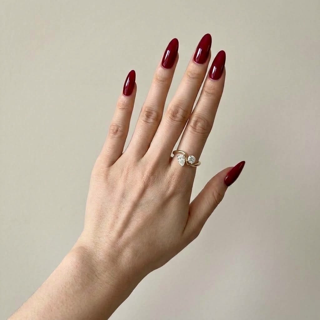 The Solis Twin Gem Curved Statement Ring