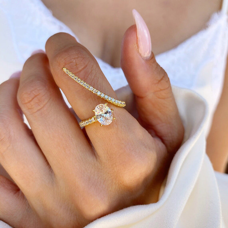 Classic Four-Claw Solitaire Ring - Platinum Plated