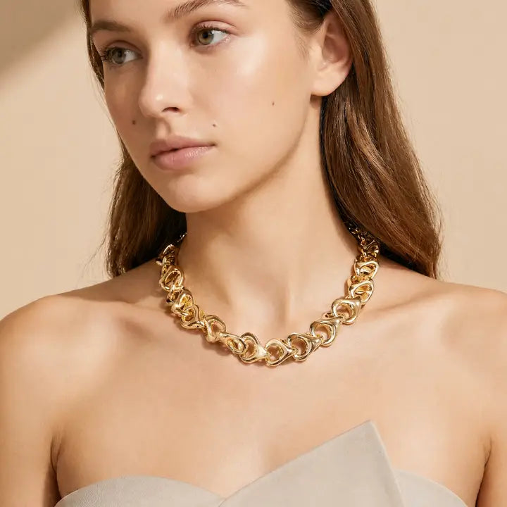 Gold Pop Link Magnetic Chain Necklace