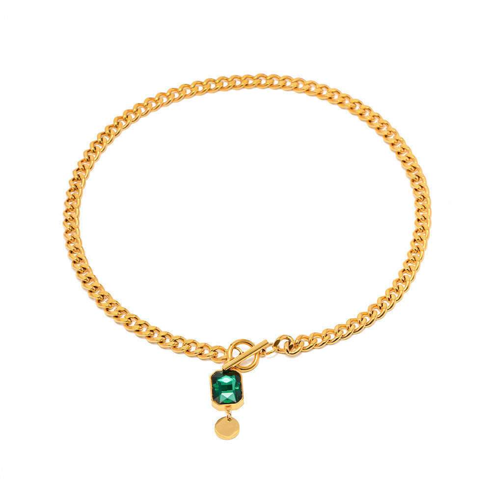 Royal Green Titanium Steel Link Chain