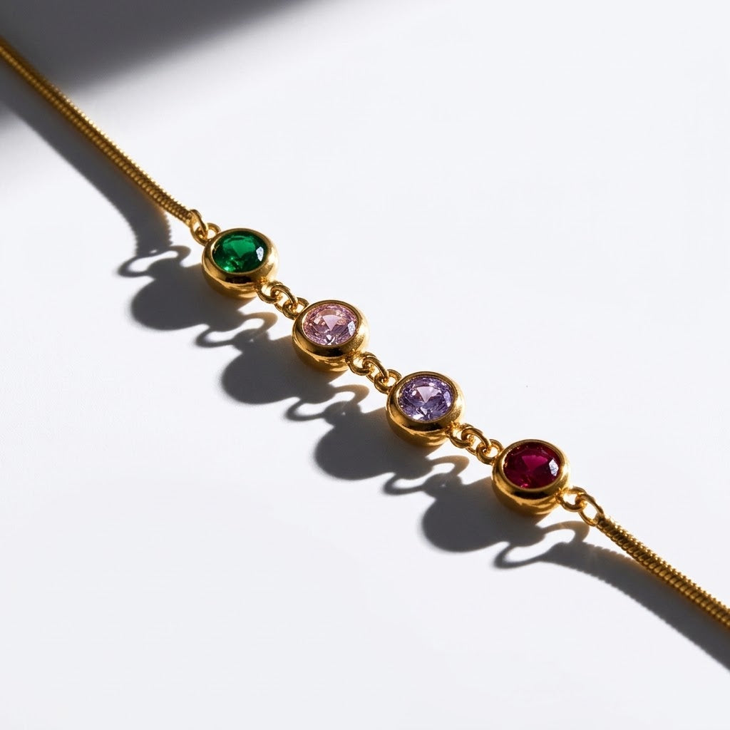 The Iris Multi-Color Crystal Delicate Bracelet