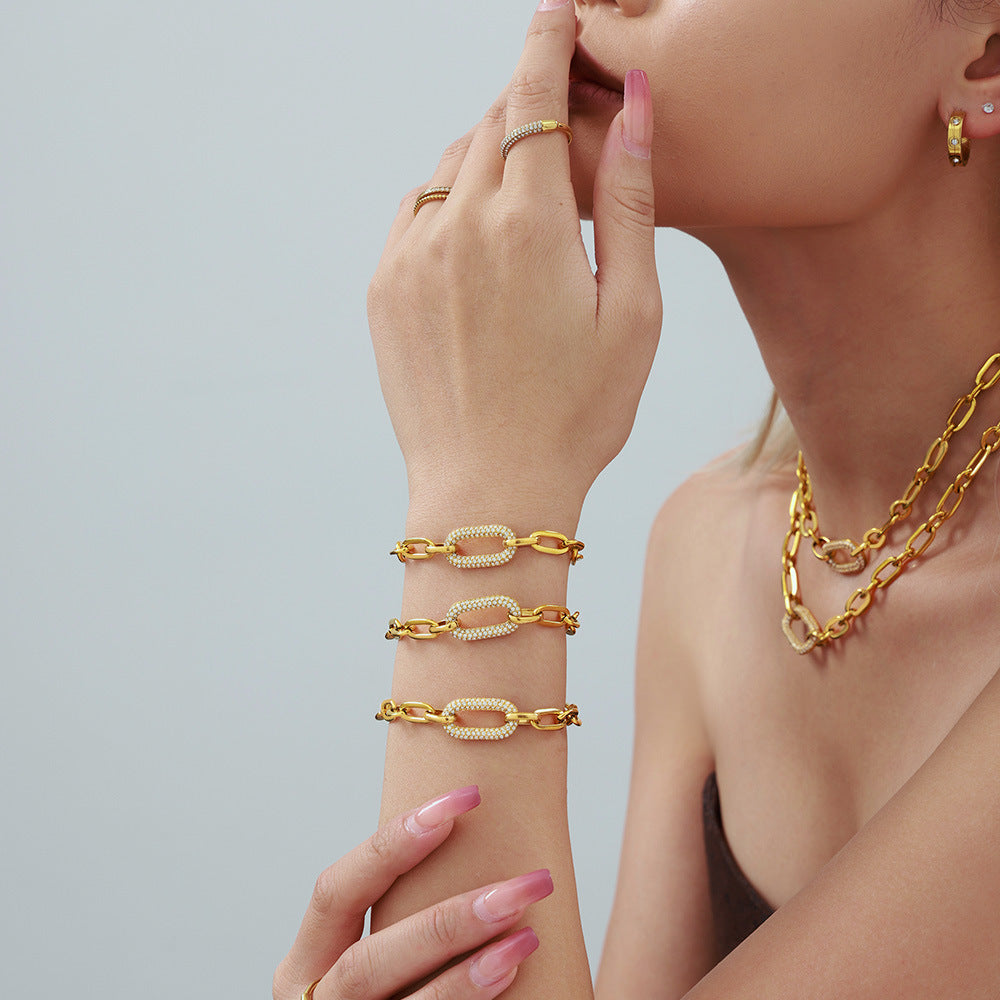 Midnight Pavé Link Set - Necklace & Bracelet
