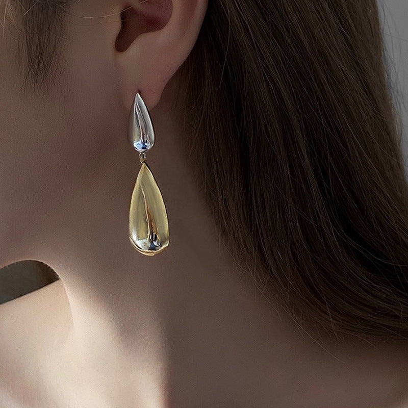 The Horizon Two-Tone Teardrop Earrings