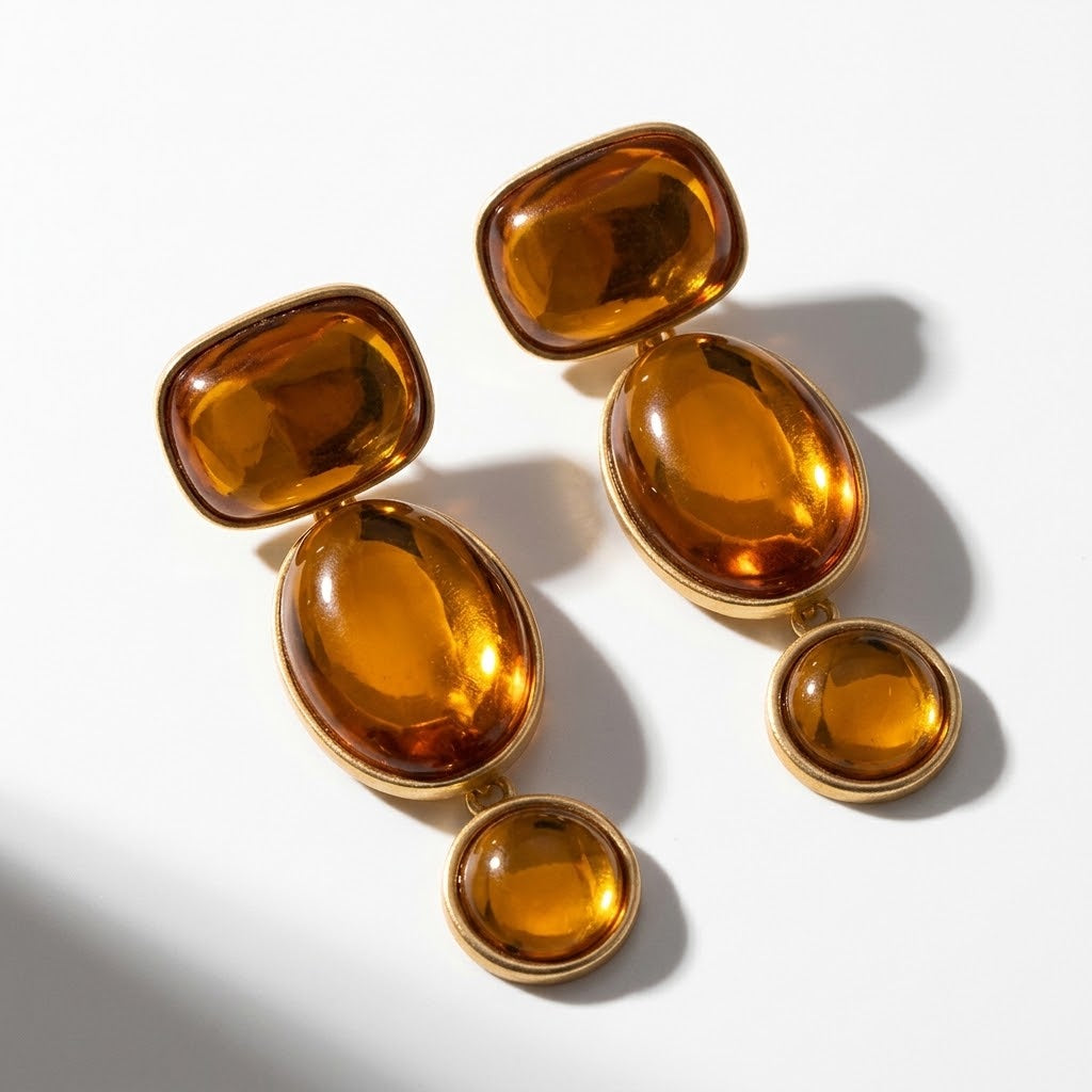 The Maeve Fluid Liquid Gold Statement Earrings
