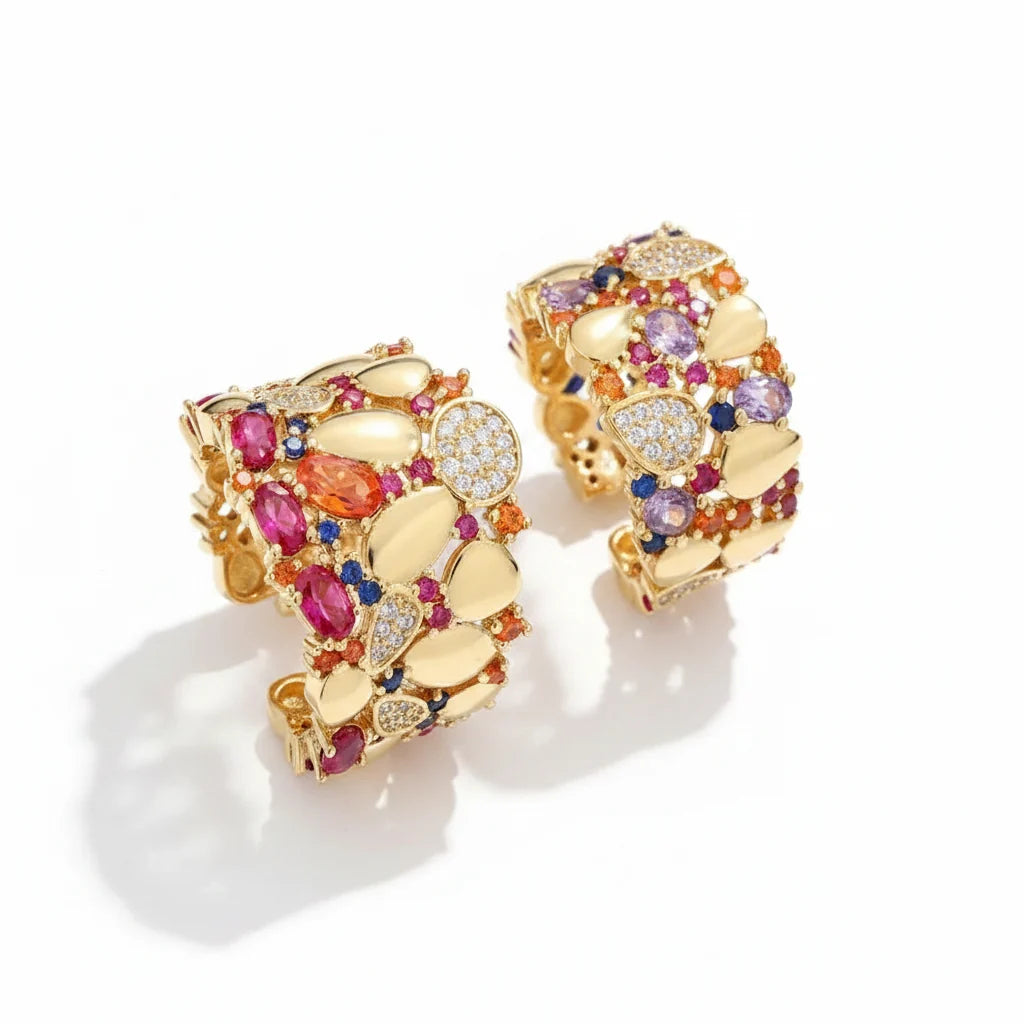 The Riviera Abstract Teardrop Pave Statement Ring