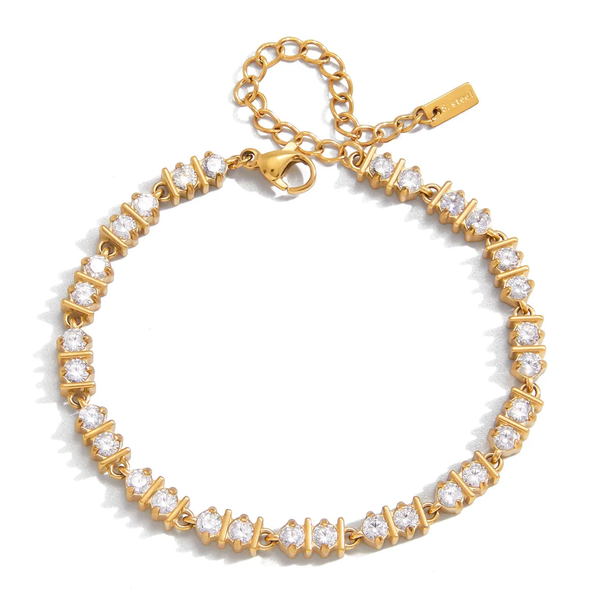 The Diamond-Cut Architectural Geometric Non-Tarnish Tennis Chain