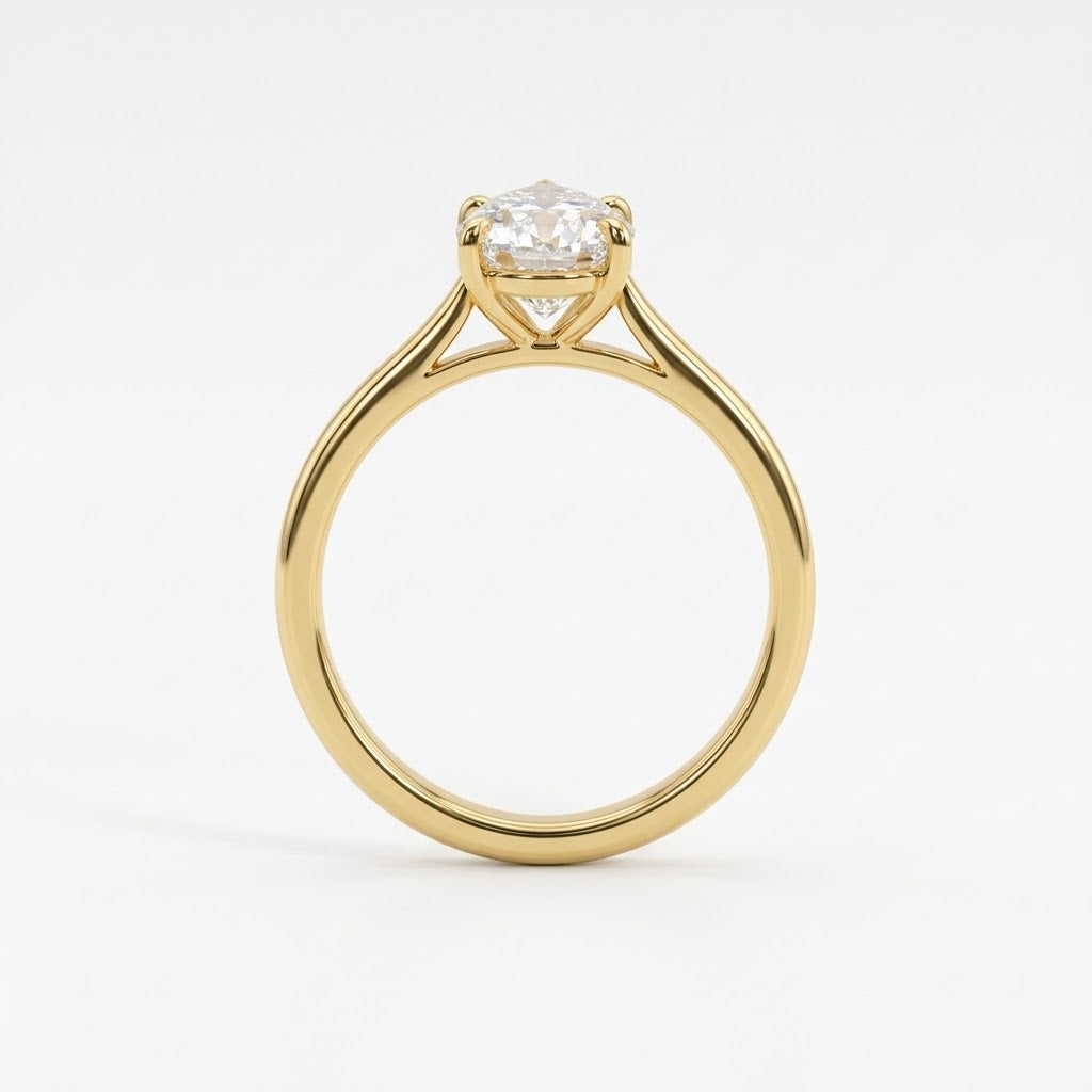 The Pear Drop Zircon Gold Ring