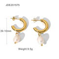 Aurelia Geometric 18K Gold Plated Hoop Earrings