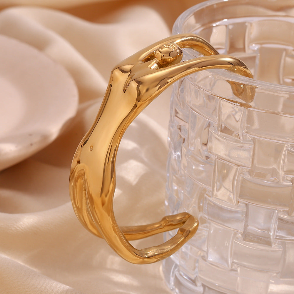 Gaia Artistic Body Silhouette Bracelet - Stainless Steel