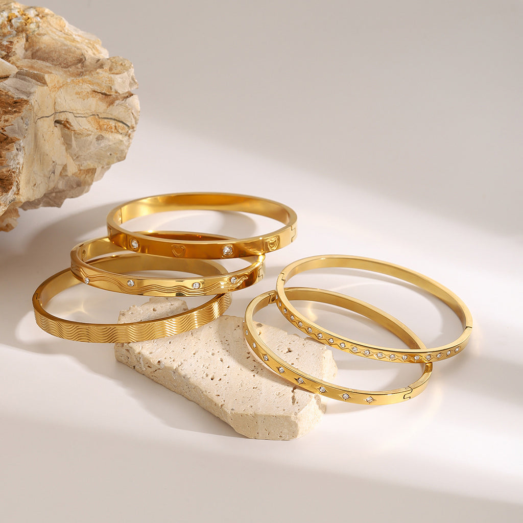 Signature Roman Zircon Bangle Suite