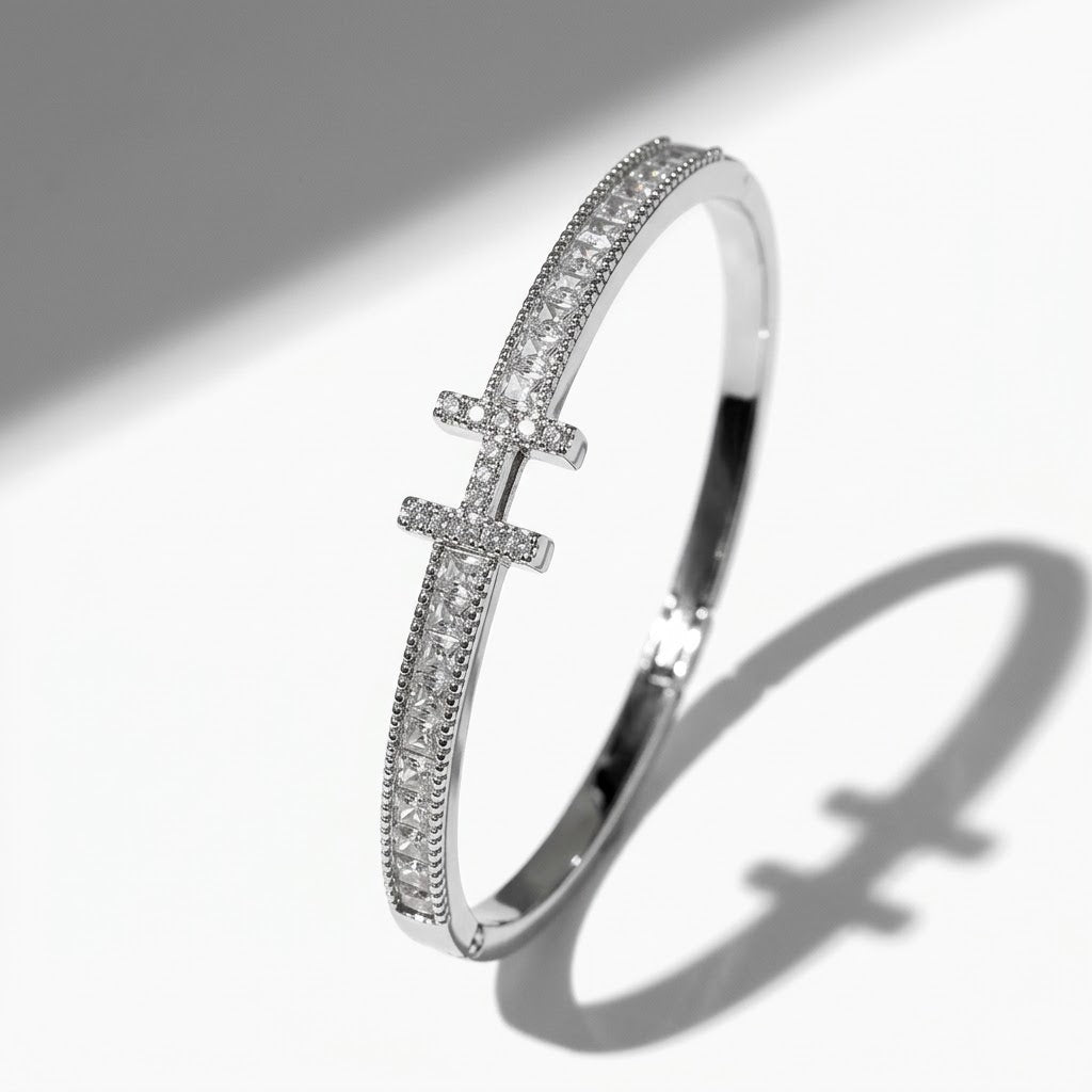 The Monogram H 18K Gold Plated Tennis Bangle
