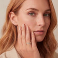 18K Gold Filled Oval Cz Eternity Band – Full Eternity Statement Ring