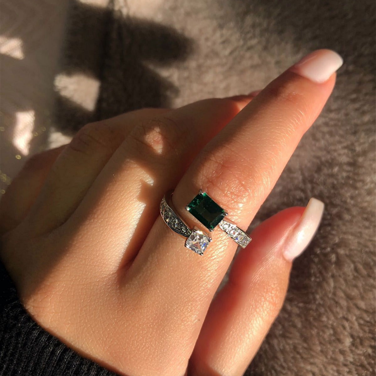 Majestic Green Gemstone Statement Ring