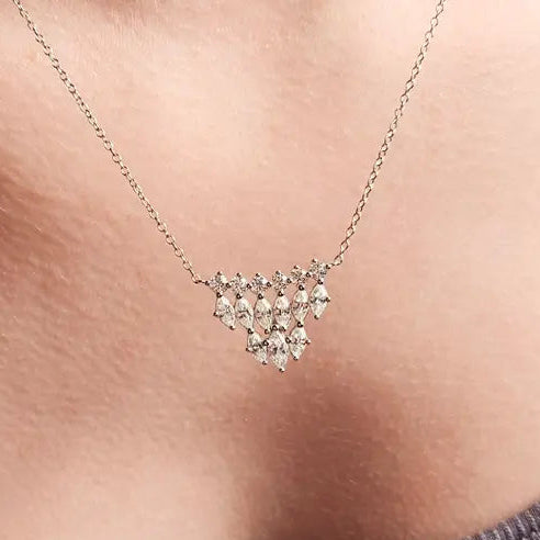 Marquise Cut Crystal Necklace