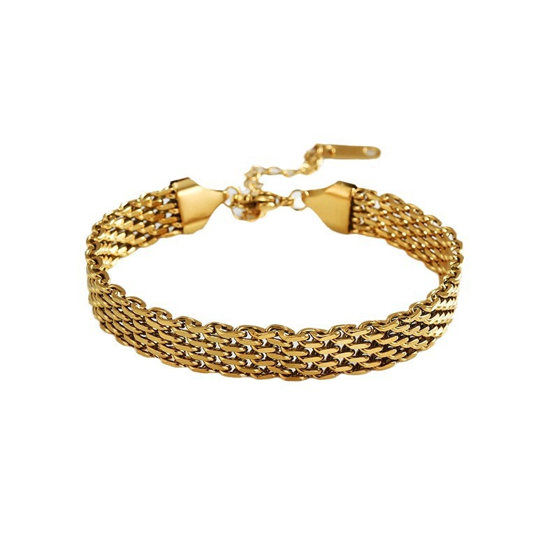 Geometric Link Metal Bracelet - Timeless Office-to-Evening Accessory