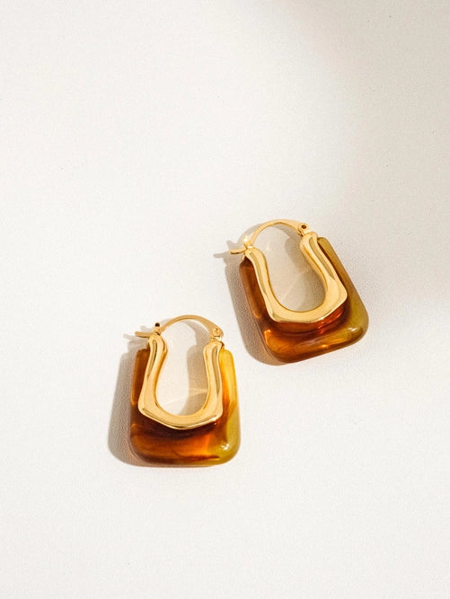 Talia Boho 18K Gold Plated U-Shaped Hoops