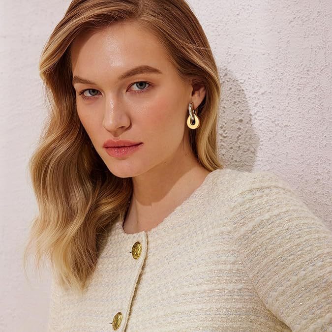 Elysian Geometric Drop Earrings