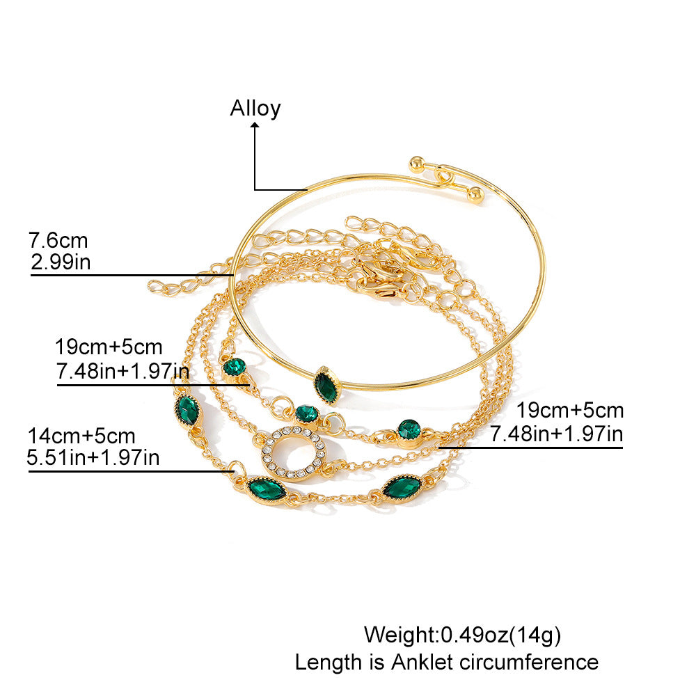 The Emerald Isle Four-Piece Bracelet Stack
