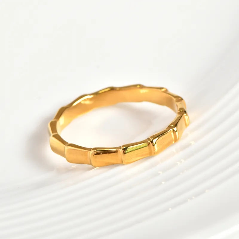 The Medusa Gold PVD Coated Sculpted Textured Snake Ring