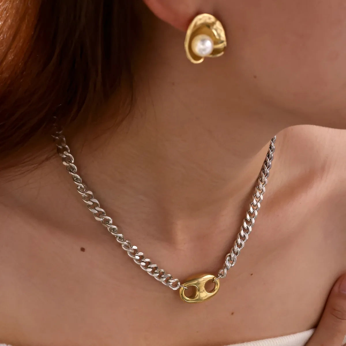 The Helix Organic Link 18K Gold PVD Chain