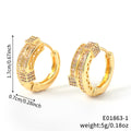 Geometric Zircon Drop Earrings